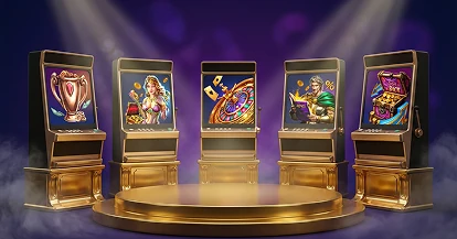 Casino kaarten en bonussen op podium bij B7 Casino