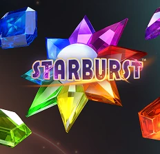 Starburst gokkast met kleurrijke edelstenen bij B7 Casino